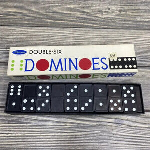 Vintage Whitman Double Six Dominoes - 28 Tiles & Box